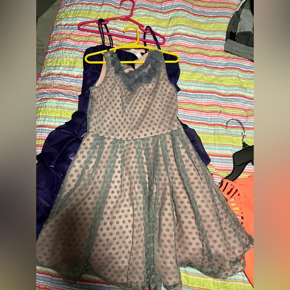 Girl gray dress